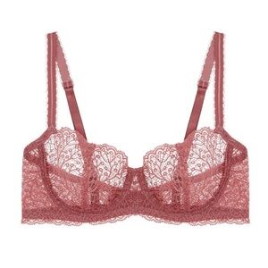 journelle - allegra balconette bra in rose - 34b NWT